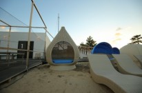 ラタン　ガーデンファニチャー　APOA HALLO　海の家