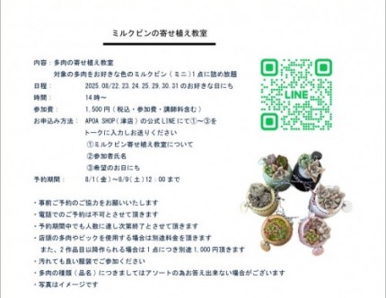 アポア津　多肉寄せ植え教室